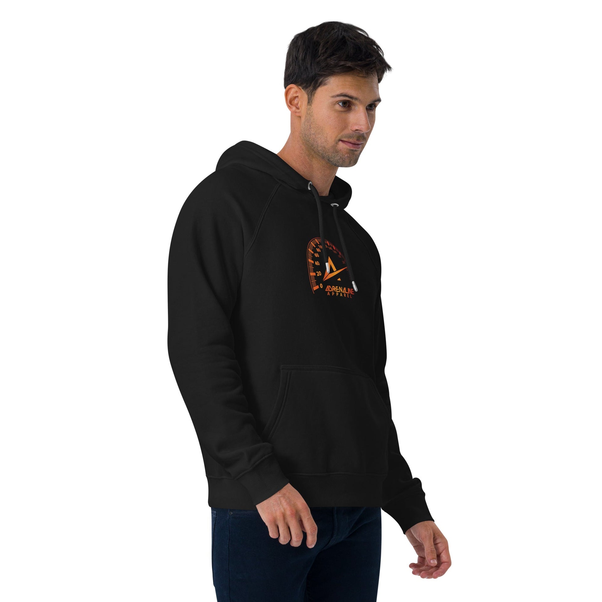 Speedometer Unisex eco raglan hoodie - AdrenalineApparel