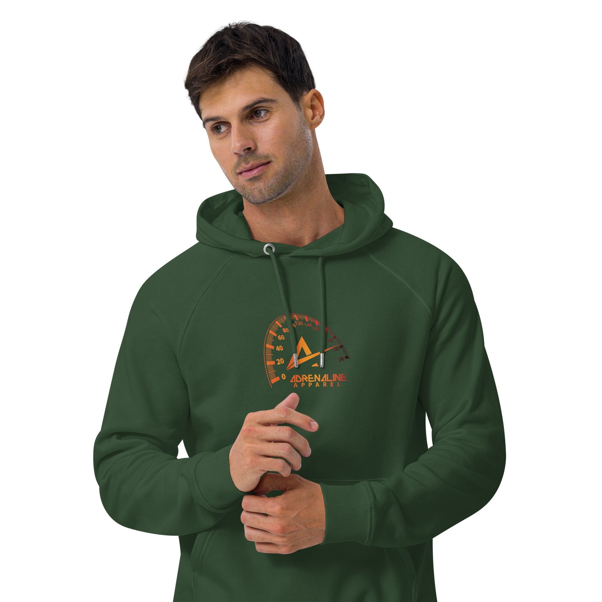 Speedometer Unisex eco raglan hoodie - AdrenalineApparel